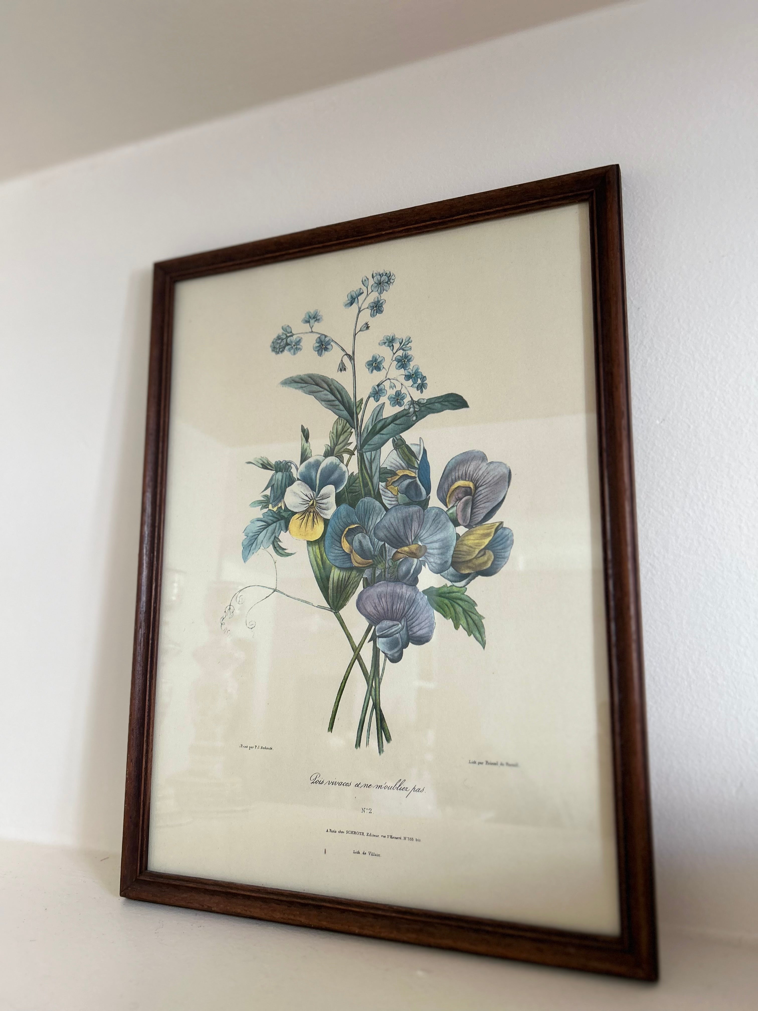 Lithographie florale