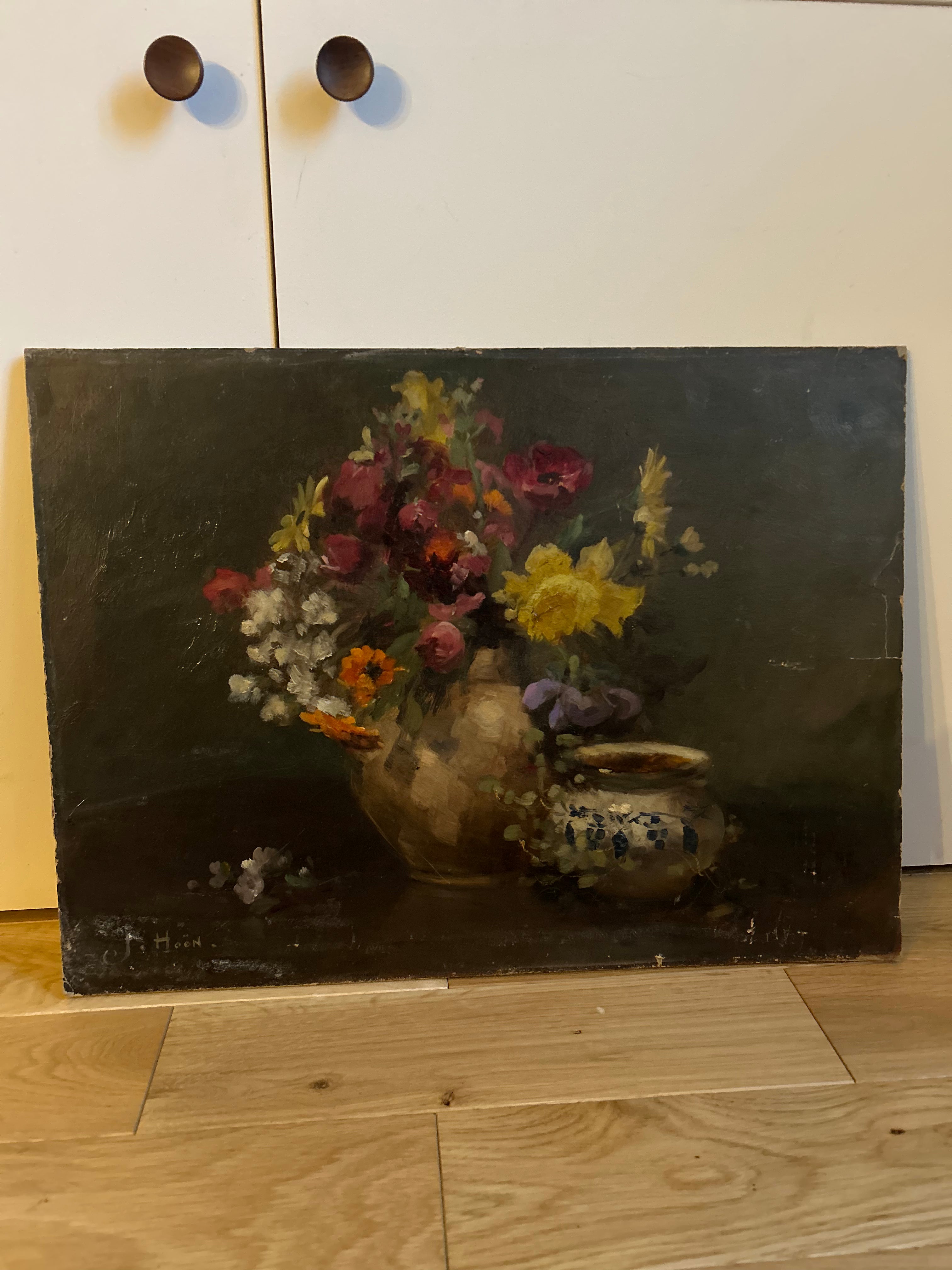 Peinture, bouquet de fleurs